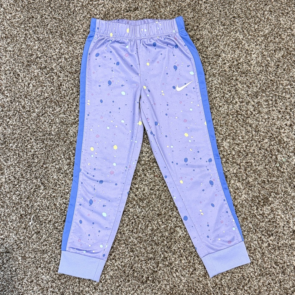 Kid’s Nike Lavender Jogger Pants with Blue Trim